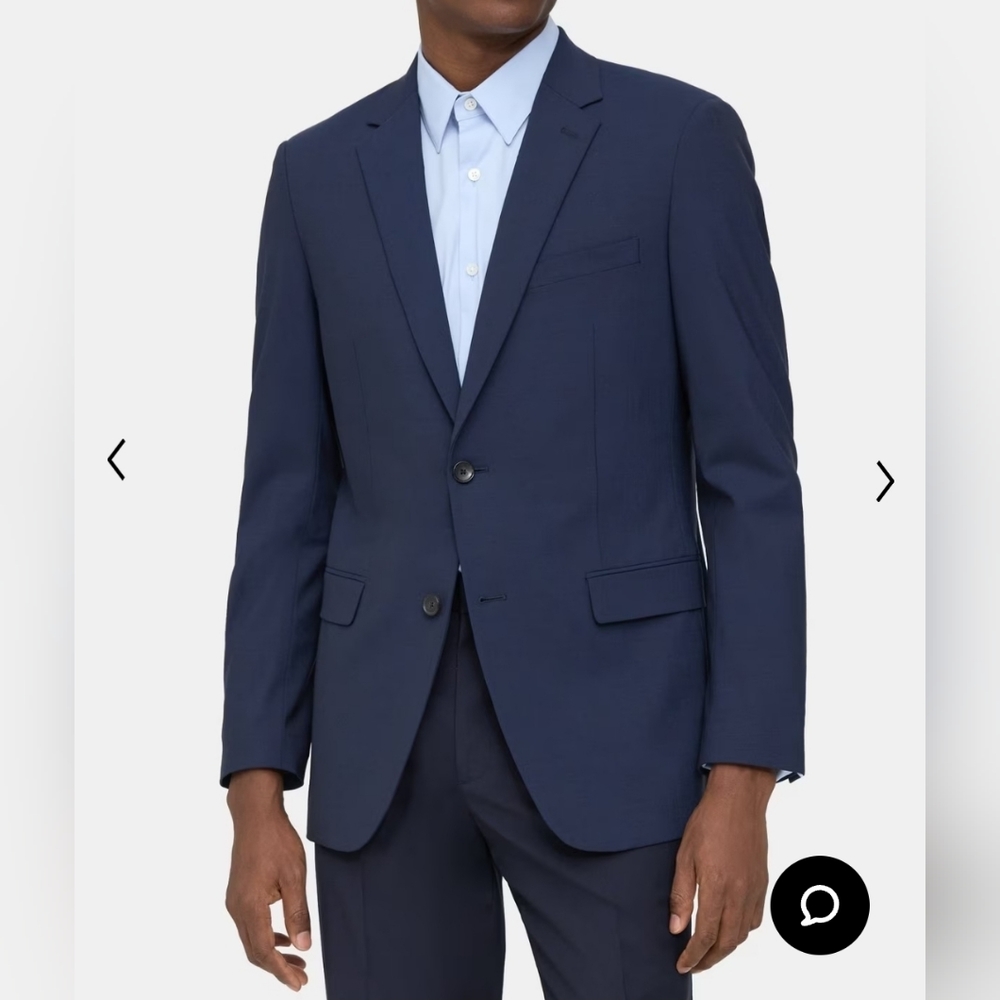 NWOT MENS THEORY WELLAR CHARCOAL VIRGIN WOOL SPORT COAT JACKET 40‎ REGULAR